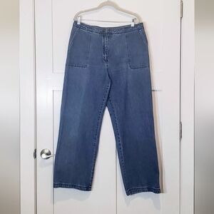 Lauren Ralph Lauren High Rise Denim Blue Jeans Size 16 Cotton Pockets